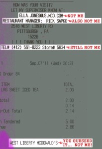 Trust me, I am not McDonald's.