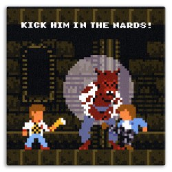 Kick him in the nards!