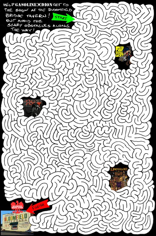 Help Gasoline Dion get to the Bloomfield Bridge Tavern!