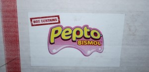 This box contains Pepto Bismol This box contains Pepto Bismol