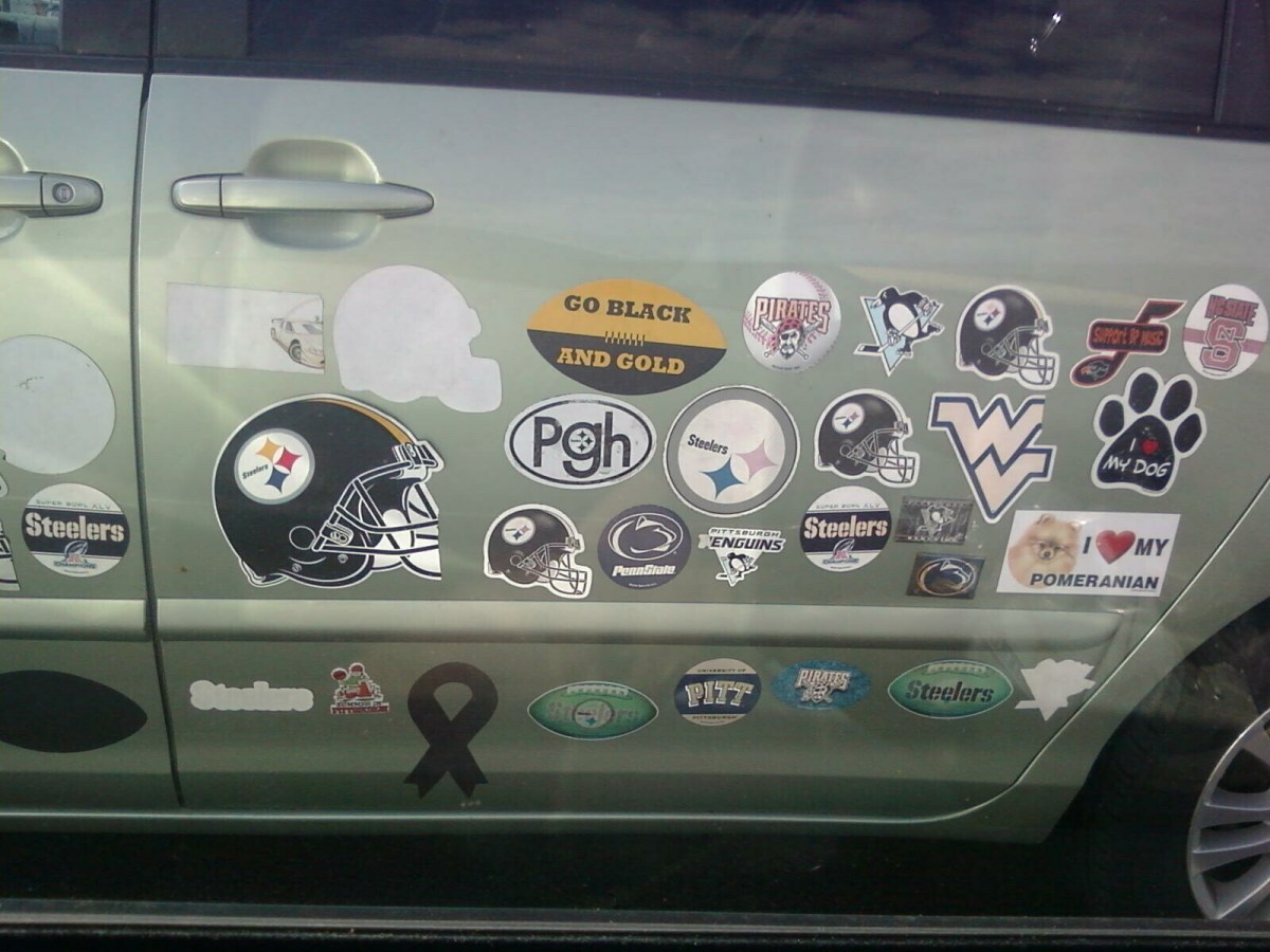 The Stickermobile! Black and Gold! Or Blue & Gold! Or Anything & Gold! Go Gold!