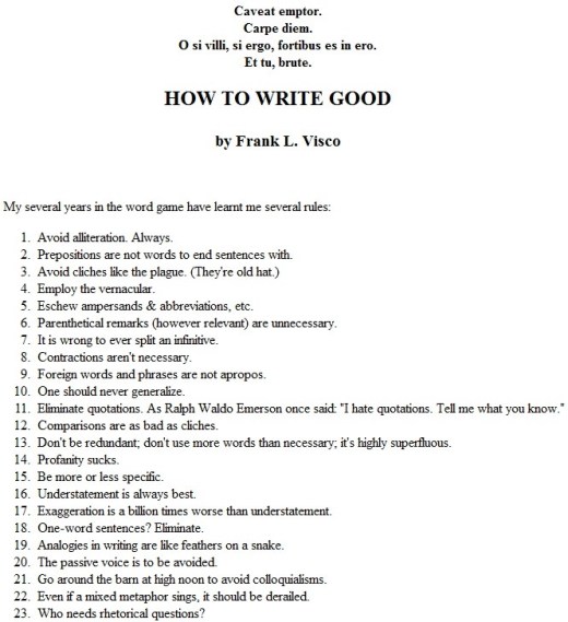 How to Write Good