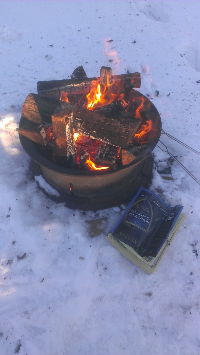 Forest Ridge Campgroundsa and Cabins | Allegheny Cabin - campfire with a phonebook stater