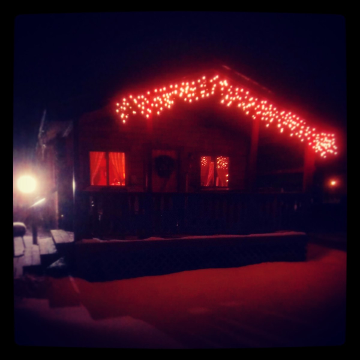 Forest Ridge Campgroundsa and Cabins | Allegheny Cabin - at night!