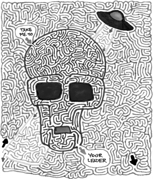 Alien Maze (Black & White)