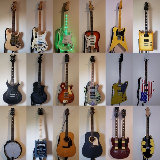 A bunch of @AiXeLsyD13'sguitars!