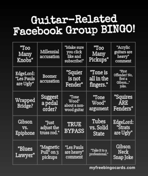 GUITAR BINGO (MyFreeBingoCards.com)