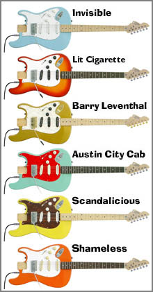 Dewy Decibel FlipOut models | Invisible, Lit Cigarette, Barry Levelthal, Austin City Cab, Scandalicious, Shameless.
