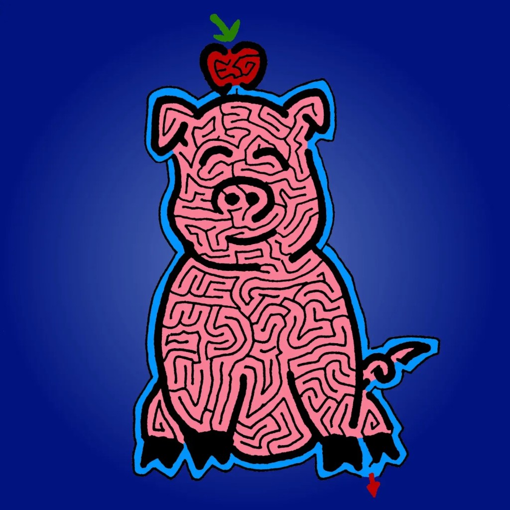 Pig & Apple Maze (Color)