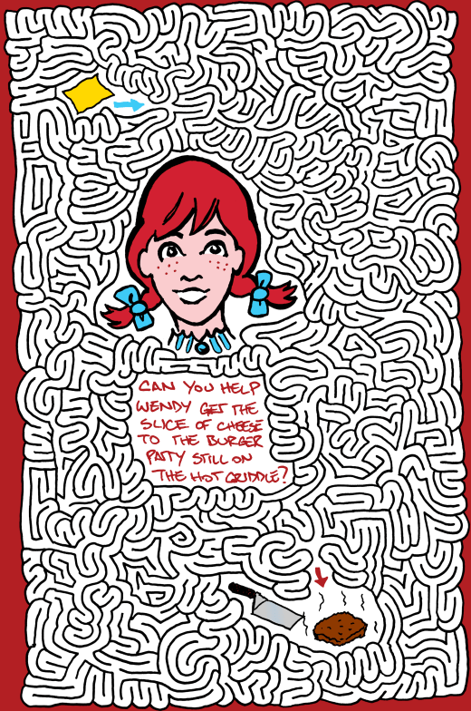 Wendy's Maze - They Need Help Melting Cheese