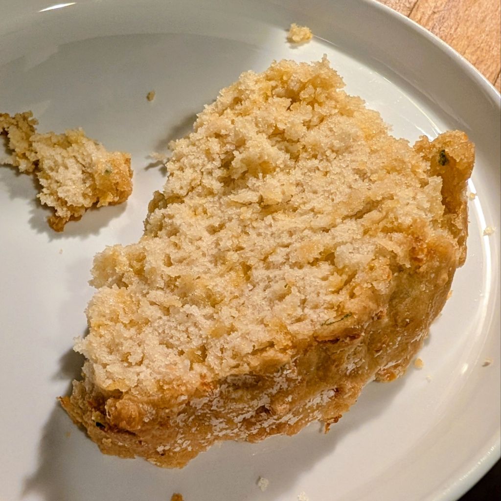 Cheesy Bear Bread - a slice on a plate