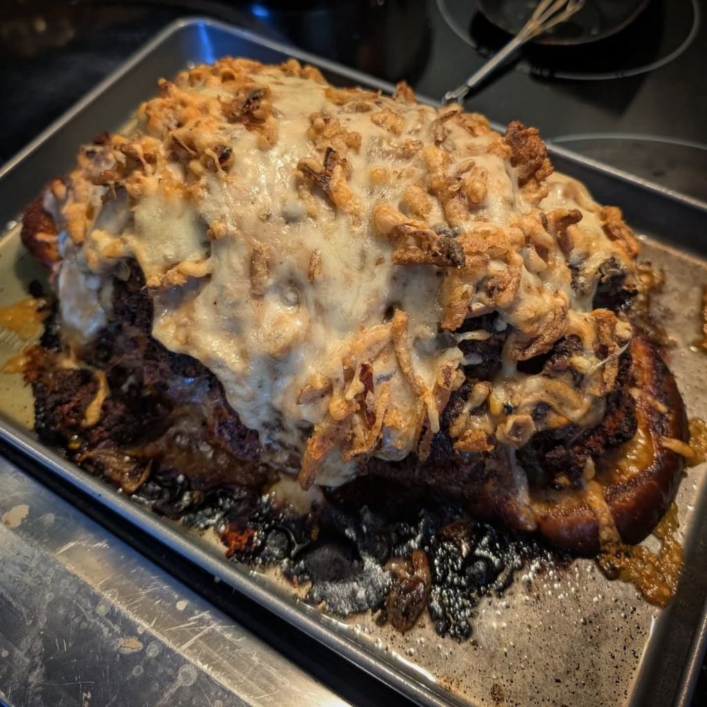 Mushroom, Onion, & Swiss/Gruyère Meatloaf