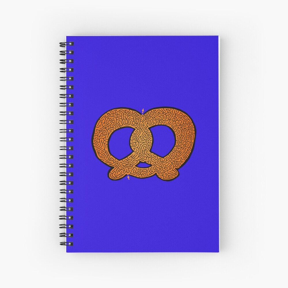 Soft Pretzel Maze Spiral Notebook @ RedBubble