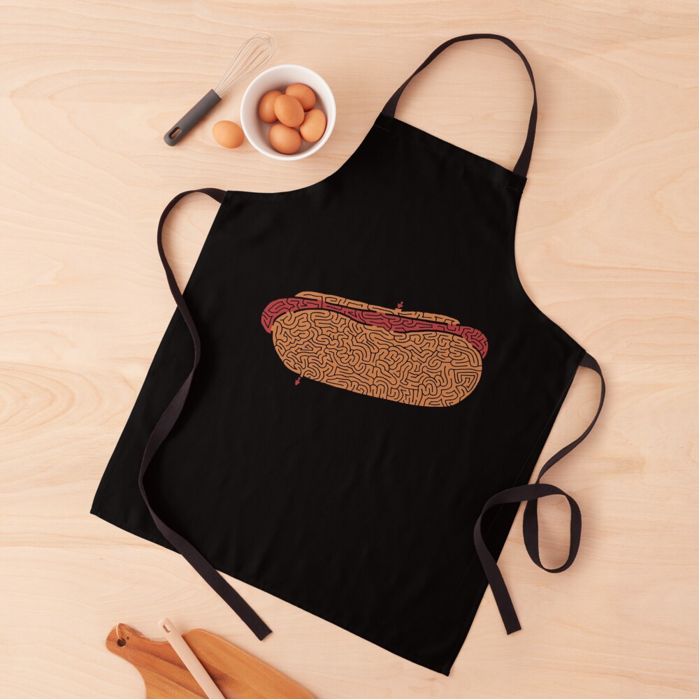 Hot Dog Maze Apron @ RedBubble