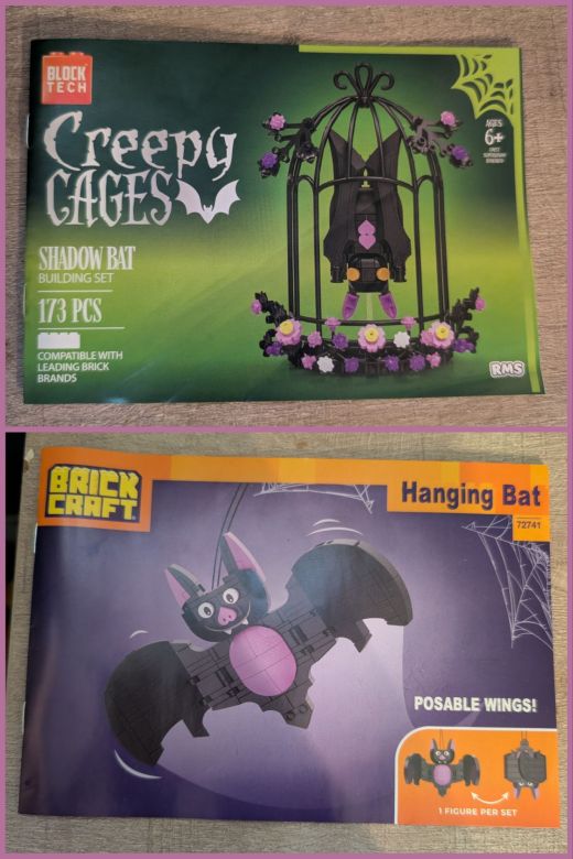 Instruction books for not-quite-LEGO (fLEGO?) bat sets.